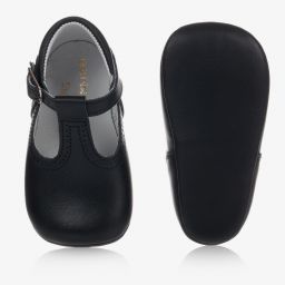 Early Days-حذاء جلد ليّن لون كحلي لمرحلة ما قبل المشي | Childrensalon Outlet