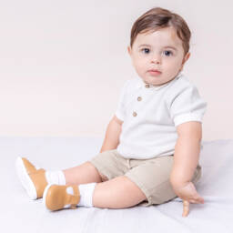 Early Days-Boys Camel T-Bar First Walkers | Childrensalon Outlet
