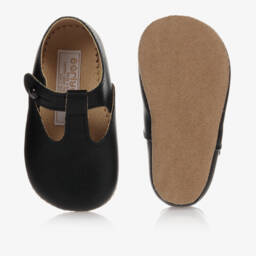 Early Days-Boys Soft Black Leather Walkers | Childrensalon Outlet