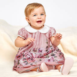 Early Days-حذاء أولى خطوات للبنات من الجلد الوردي الفاتح مع إغلاق فيلكرو | Childrensalon Outlet