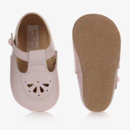 Early Days-Кожаные розовые пинетки с жемчугом для девочек | Childrensalon Outlet