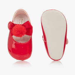 Early Days-Red Patent Pom-Pom Pre-Walker Shoes | Childrensalon Outlet