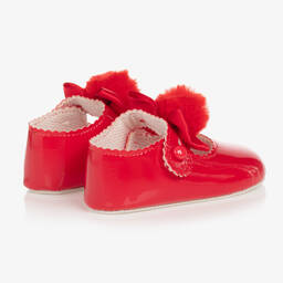 Early Days-Red Patent Pom-Pom Pre-Walker Shoes | Childrensalon Outlet