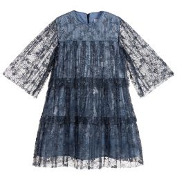 EIRENE-Синее кружевное многослойное платье | Childrensalon Outlet