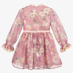 EIRENE-Dusky Pink Floral Dress   | Childrensalon Outlet