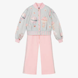 EIRENE-Girls Balloon Print Trousers Set | Childrensalon Outlet