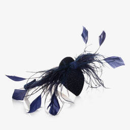 EIRENE-Girls Blue Feather Fascinator Hairband | Childrensalon Outlet