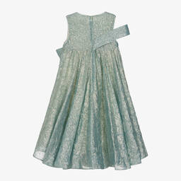 EIRENE-Girls Blue Sleeveless Shimmer Dress | Childrensalon Outlet