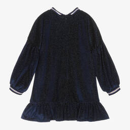 EIRENE-Girls Blue Velvet Dress | Childrensalon Outlet