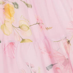 EIRENE-Платье из румяного шифона с цветочным узором для девочек | Childrensalon Outlet