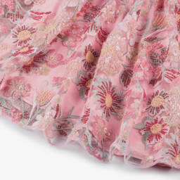 EIRENE-Girls Blush Floral Sequin Gown | Childrensalon Outlet