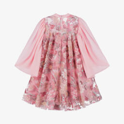 EIRENE-Girls Blush Floral Sequin Gown | Childrensalon Outlet