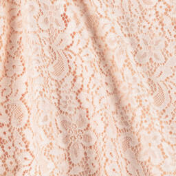 EIRENE-Girls Blush Lace & Satin Bow Dress | Childrensalon Outlet