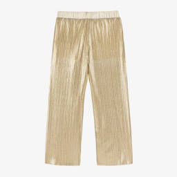 EIRENE-Элегантные золотые плиссированные брюки для девочек | Childrensalon Outlet