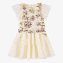 EIRENE-Элегантное кремовое платье с цветами для девочек | Childrensalon Outlet
