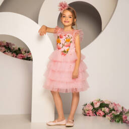 EIRENE-فستان تول زهري أنيق للبنات | Childrensalon Outlet