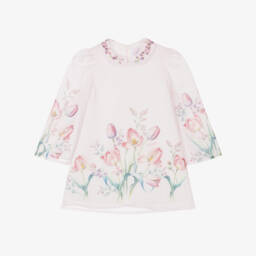 EIRENE-Girls Elegant Pink Floral Dress | Childrensalon Outlet