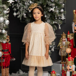 EIRENE-Girls Glittering Tulle Gown | Childrensalon Outlet