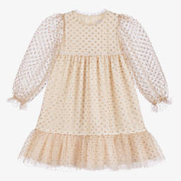 EIRENE-Girls Glittering Tulle Gown | Childrensalon Outlet