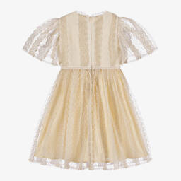 EIRENE-Girls Ivory Lace & Tulle Gown | Childrensalon Outlet