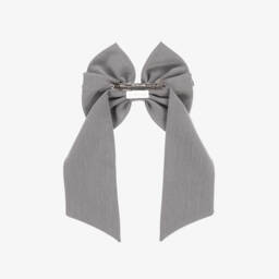 EIRENE-Girls Large Grey Hair Bow | Childrensalon Outlet
