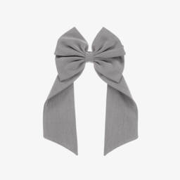 EIRENE-Girls Large Grey Hair Bow | Childrensalon Outlet