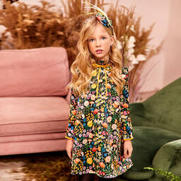 EIRENE-Girls Liberty Print Silk Dress | Childrensalon Outlet