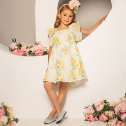 EIRENE-Girls Light Sunshine Floral Frock | Childrensalon Outlet