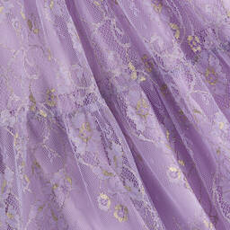 EIRENE-Girls Lilac Purple Lace Dress | Childrensalon Outlet