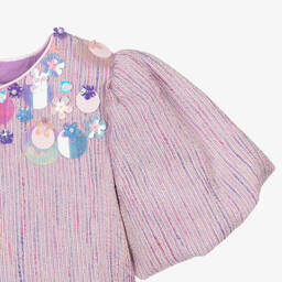 EIRENE-فستان قطن وفيسكوز لون بنفسجي | Childrensalon Outlet