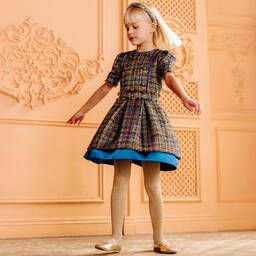 EIRENE-فستان مزيج تويد محبوك بألوان متعددة | Childrensalon Outlet