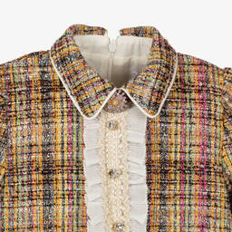 EIRENE-Girls Multicolour Tweed Dress | Childrensalon Outlet