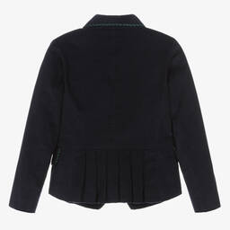 EIRENE-Girls Navy Blue Corduroy Blazer | Childrensalon Outlet