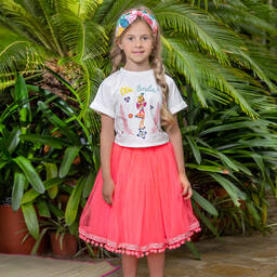EIRENE-Girls Neon Pink Tulle Skirt | Childrensalon Outlet