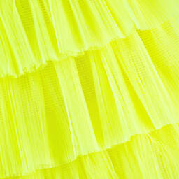 EIRENE-Girls Neon Yellow Tulle Dress | Childrensalon Outlet