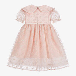 EIRENE-Girls Pale Pink Tulle Dress | Childrensalon Outlet