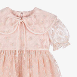 EIRENE-Girls Pale Pink Tulle Dress | Childrensalon Outlet