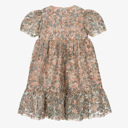 EIRENE-Розово-голубое платье из тюля с пайетками | Childrensalon Outlet