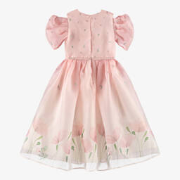 EIRENE-Girls Pink Cascading Chiffon Gown | Childrensalon Outlet