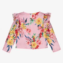 EIRENE-Girls Pink Floral Blouse | Childrensalon Outlet