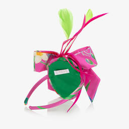 EIRENE-طوق للشعر حرير لون زهري فيوشيا للبنات | Childrensalon Outlet