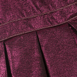 EIRENE-Girls Pink Lamé Pleated Dress | Childrensalon Outlet