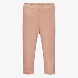 EIRENE-ليغنغز جيرسي لون زهري متاليك للبنات | Childrensalon Outlet