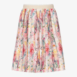 EIRENE-تنورة ساتان بكسرات لون زهري | Childrensalon Outlet