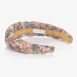 EIRENE-Girls Pink Sequin Padded Hairband | Childrensalon Outlet