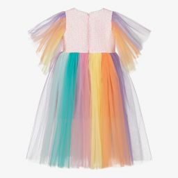 EIRENE-Girls Pink Unicorn Tulle Dress | Childrensalon Outlet