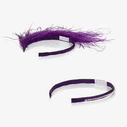 EIRENE-Girls Purple Hairbands (2 Pack) | Childrensalon Outlet