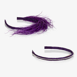 EIRENE-Girls Purple Hairbands (2 Pack) | Childrensalon Outlet