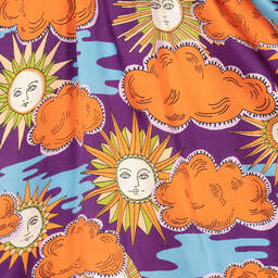 EIRENE-Girls Purple & Orange Silk Dress | Childrensalon Outlet