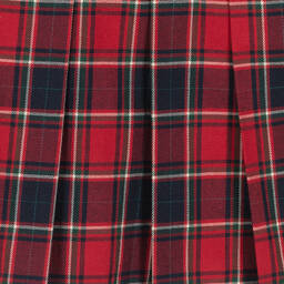 EIRENE-Girls Red & Blue Cotton Tartan Dress | Childrensalon Outlet